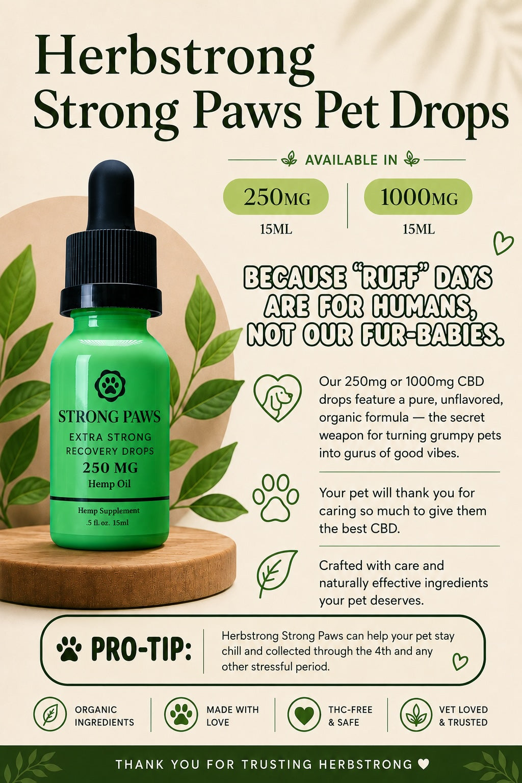 Strong Paws Blend (250mg or 1000mg)